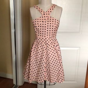 Polka dot flare dress
